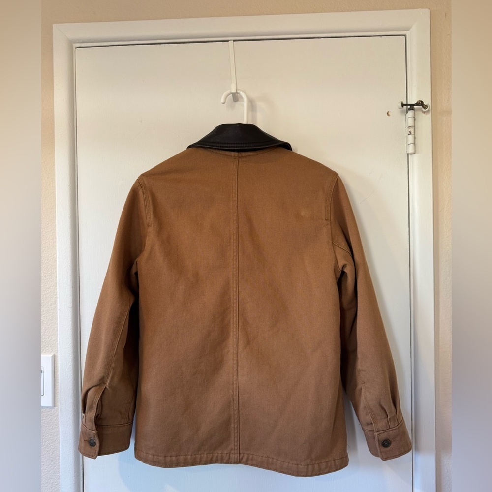 Abercrombie & Fitch Workwear Jacket XS Twill Utility Button Front Tan - Picture 12 of 12